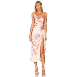 Elliatt X REVOLVE Cordae Midi Dress Sherbet Pink Womens Size S